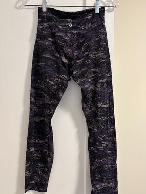 lululemon athletica Black and Purple Camo-Print Leggings